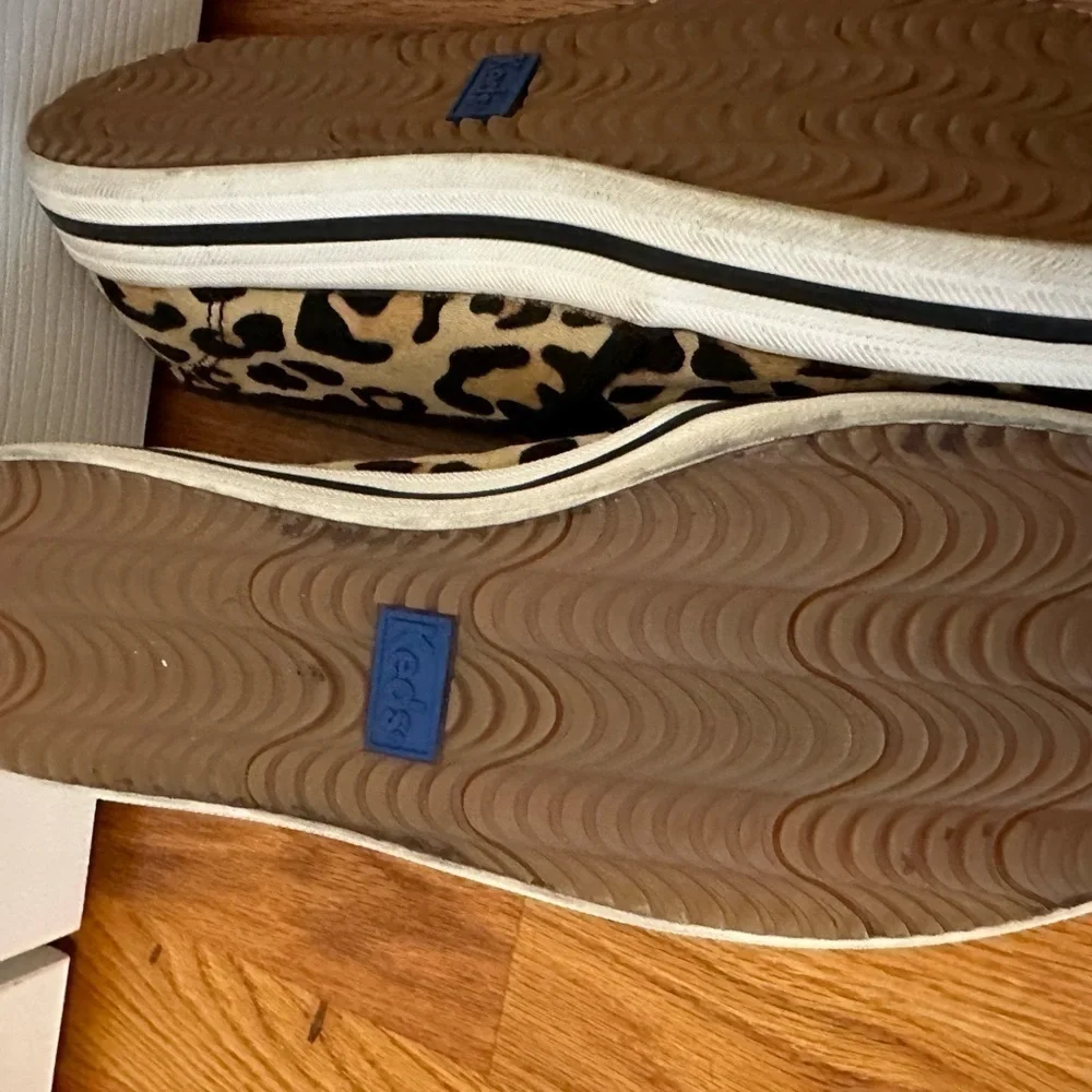 Keds Kate Spade Leopard Haircalf Sneakers Women's Size 8